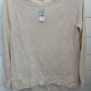 LOFT Outlet Women's Ivory Pullover Sweater Size S Long Sleeve  New  with tags‎